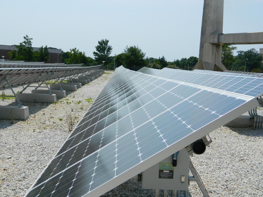 solar panels in the site